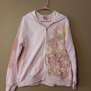 Disney Light pink tinkerbell full zip with Hoodie